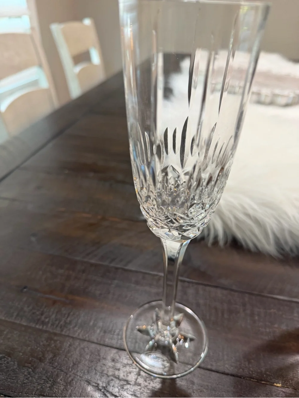 Vintage Royal Gallery crystal champagne flutes Set of 2. Macys NOS flawless
